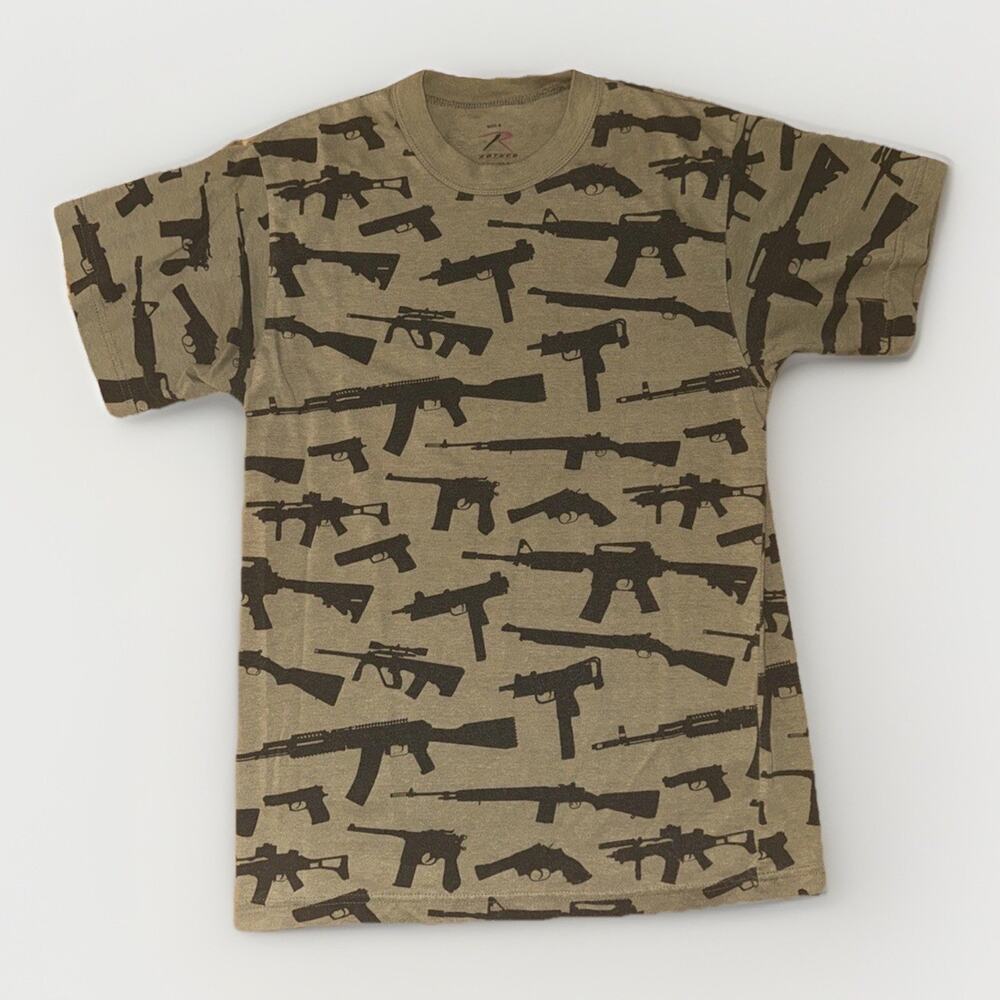 Rothco AR All Over Print T-Shirt Small Green 17x26